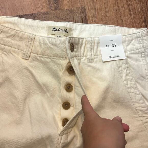 NWT Madewell Patch Pocket Jeans in Summer Denim In Ecru Size 32x32 - Picture 9 of 10